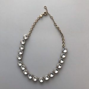 J Crew Clear Chunky Crystal Necklace